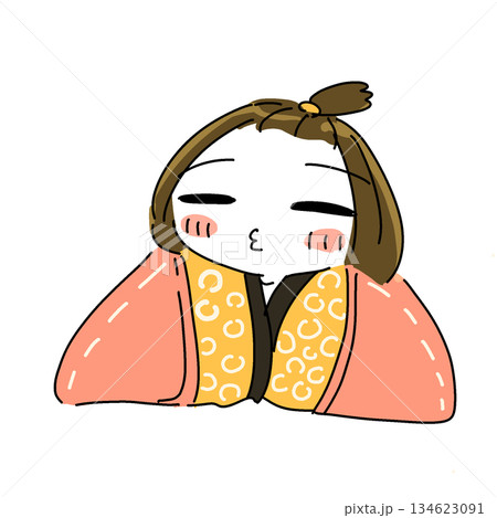 厚着をしている干物女子 134623091