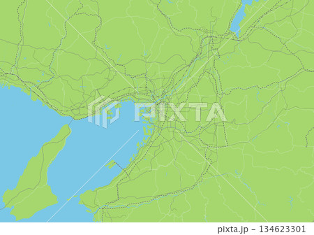 日本の京阪神を中心としたシンプルなロードマップ 134623301