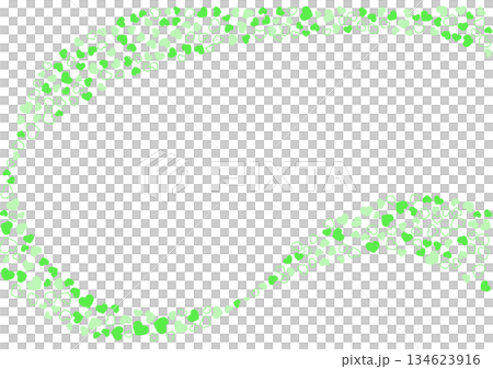 Heart pattern background Green 3 colors Border and solid color Heart 134623916