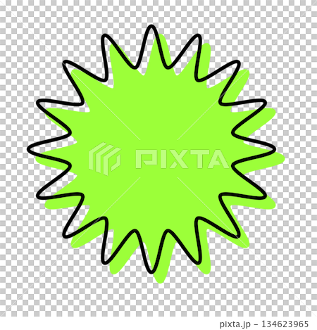 A simple speech bubble with misaligned lines and rounded, jagged shapes A simple speech bubble with misaligned lines and rounded, jagged shapes 134623965