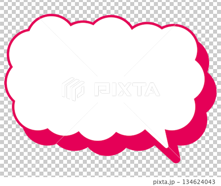 簡單的彩色線條語音泡泡,細長的雲形 簡單的彩色線條語音泡泡,細長的雲形 134624043