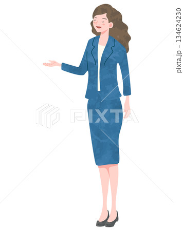 案内する女性 134624230
