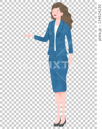 案内する女性 134624230