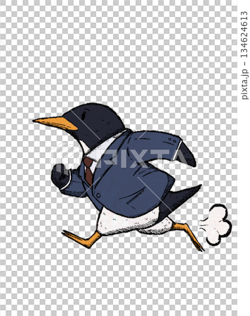 奔跑的企鵝上班族 134624613