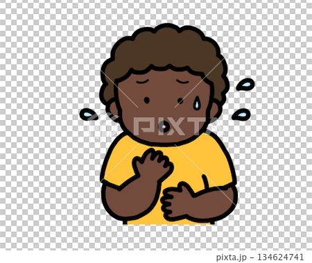 Worried Black Boy Worried Black Boy 134624741