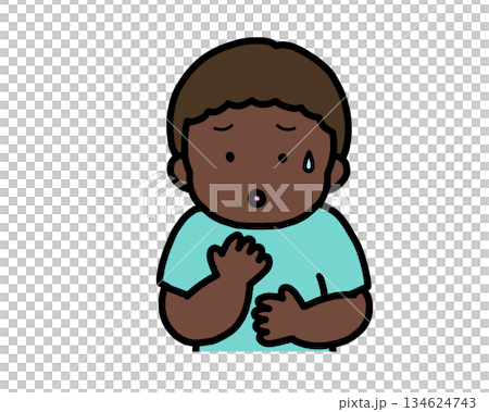 Worried Black Boy 134624743