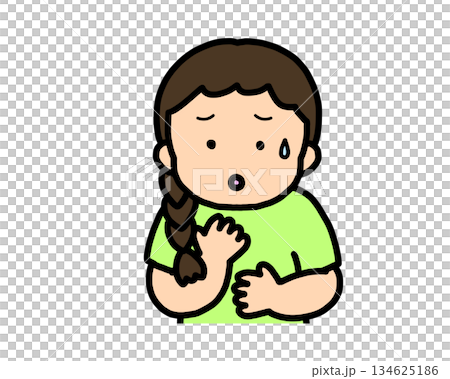 Worried Asian girl 134625186