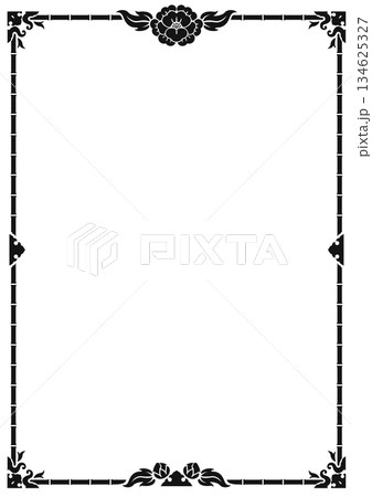 アジア調フレーム34（黒） 134625327