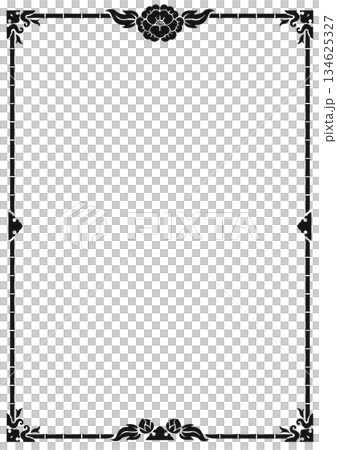 アジア調フレーム34（黒） 134625327