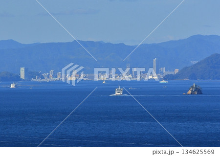 第二音戸大橋(呉市)付近から広島市方面を望む 134625569
