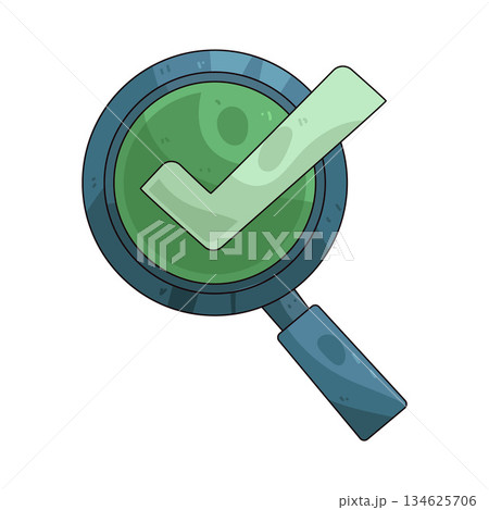 illustration of Magnifying glass with checkmark illustration of Magnifying glass with checkmark 134625706