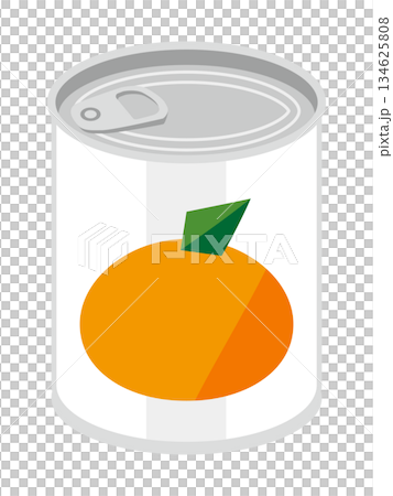 Illustration of canned mandarins seen from above 134625808