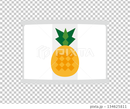 Illustration of a can of pineapple seen from the front (mini size) Illustration of a can of pineapple seen from the front (mini size) 134625811