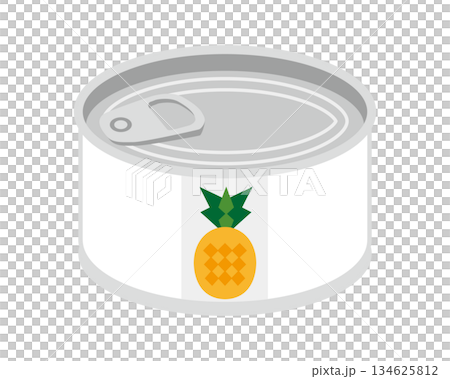 Illustration of a can of pineapple seen from above (mini size) Illustration of a can of pineapple seen from above (mini size) 134625812