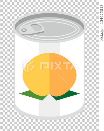 從上方看到的罐裝黃桃插圖 134625818