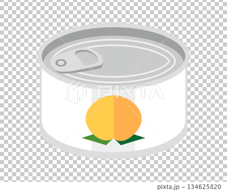 罐裝黃桃俯視圖（迷你尺寸） 134625820