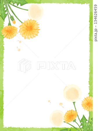 水彩のタンポポの背景イラスト 134626459