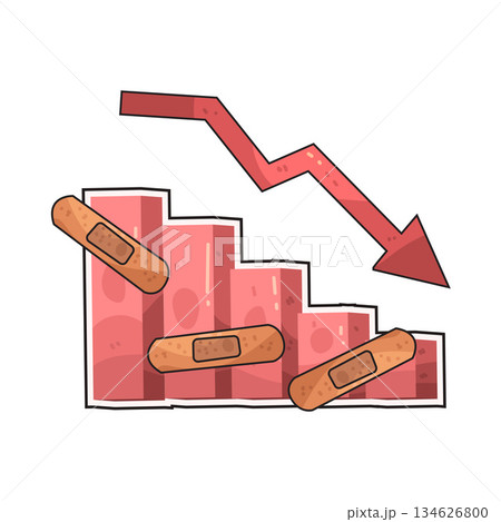 illustration of Weakness chart illustration of Weakness chart 134626800