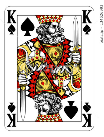 King of Spades Design from Deck of Playing Cards King of Spades Design from Deck of Playing Cards 134626993
