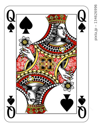 Queen of Spades Design from Deck of Playing Cards Queen of Spades Design from Deck of Playing Cards 134626996