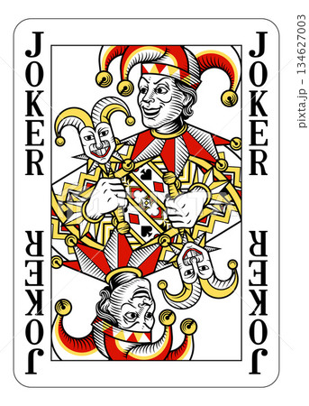 Joker Card Design from Deck of Playing Cards 134627003