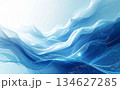 緩やかな布のような煌めく波背景 134627285
