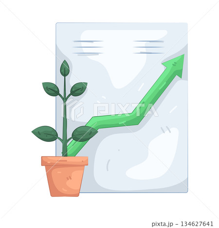 Illustration of business growth   134627641