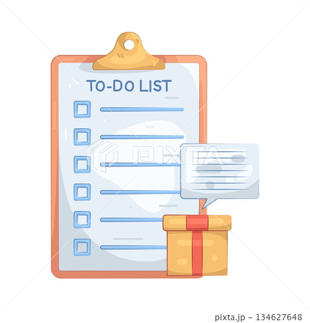 Illustration of to do list  134627648