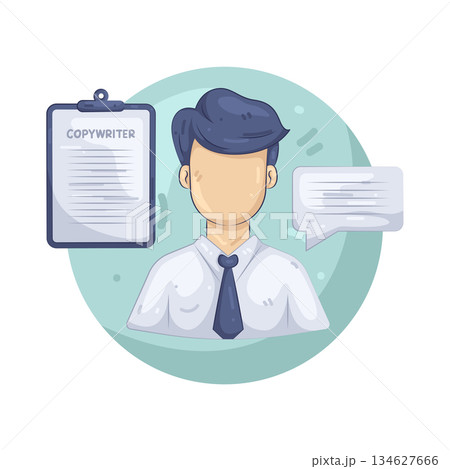 Illustration of copywriter Illustration of copywriter 134627666