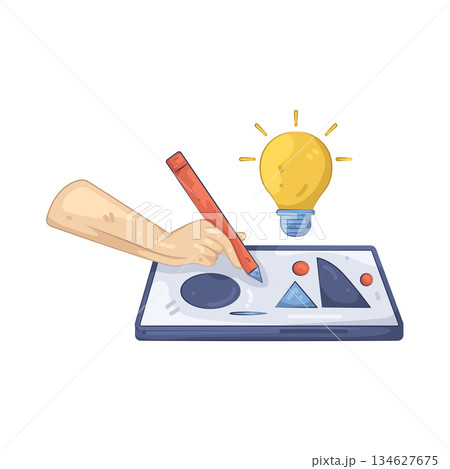 Illustration of creative solution 134627675