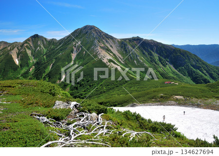 【山の風景】富山県・北アルプス・鷲羽岳 134627694