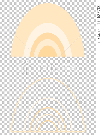 Nordic modern semicircular and nuanced color arch-shaped design parts set 134627700