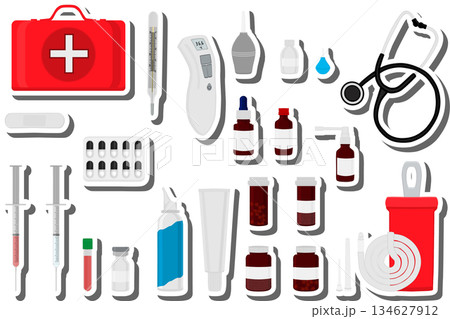 Big colored set different types of syrup in vial Big colored set different types of syrup in vial 134627912