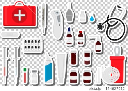 Big colored set different types of syrup in vial Big colored set different types of syrup in vial 134627912