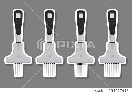 Illustration on theme big kit different medical pipette, dropper for laboratory Illustration on theme big kit different medical pipette, dropper for laboratory 134627918