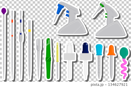 big kit different medical pipette, dropper for laboratory big kit different medical pipette, dropper for laboratory 134627921