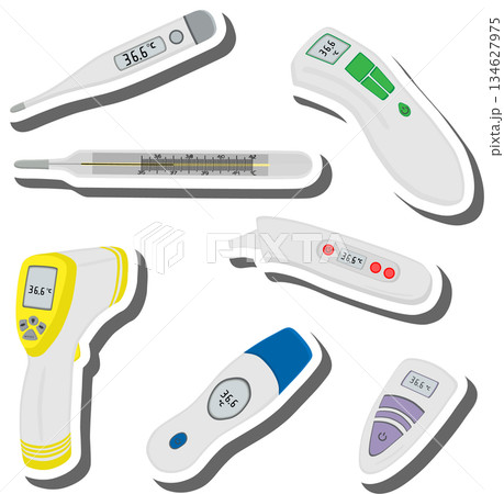 set different types of thermometers for prevention coronavirus set different types of thermometers for prevention coronavirus 134627975