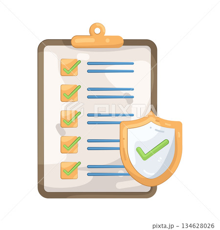 Illustration of insurance policy Illustration of insurance policy 134628026