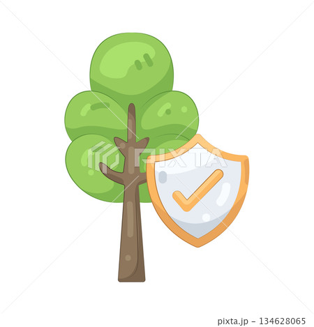 Illustration of nature protection  134628065