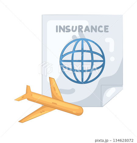 Illustration of travel insurance  134628072