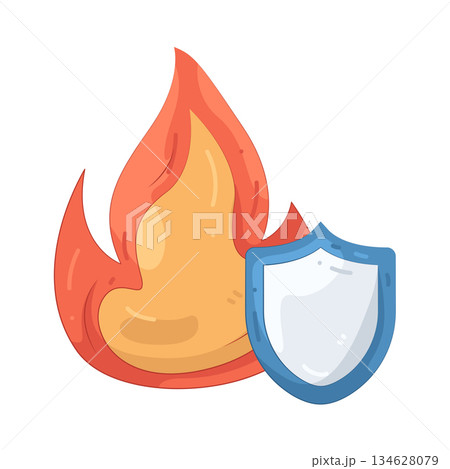 Illustration of fire insurance  134628079