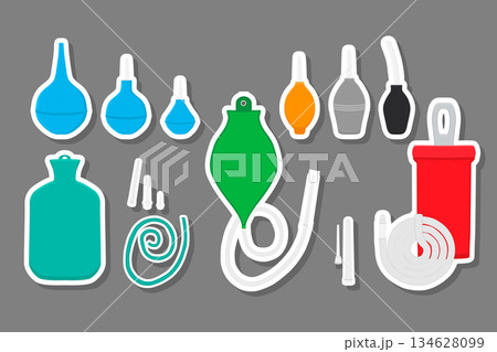 set different types enemas of different size for hospital 134628099