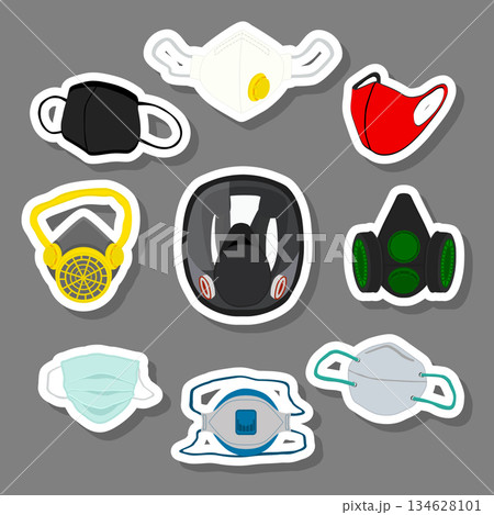 Different of respirator masks for prevention coronavirus 134628101
