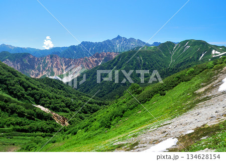 【山の風景】長野県・北アルプス・槍ヶ岳 【山の風景】長野県・北アルプス・槍ヶ岳 134628154
