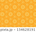 綺麗なレースのパターン素材～オレンジの抽象的な幾何学模様233 134628191