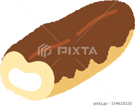手書き風のアイコン エクレア 手書き風のアイコン エクレア 134628328