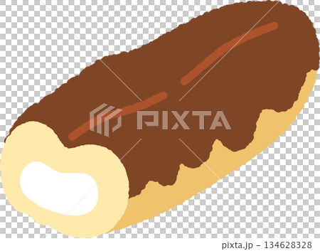 手書き風のアイコン エクレア 手書き風のアイコン エクレア 134628328