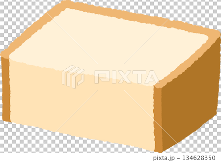 Hand-drawn icon: Deep-fried tofu Hand-drawn icon: Deep-fried tofu 134628350