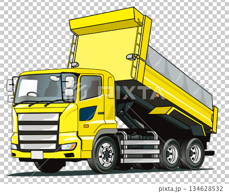 黃色自卸車 134628532