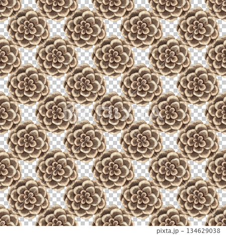 Pinecone top view simple staggered seamless...のイラスト素材 [134629038] - PIXTA